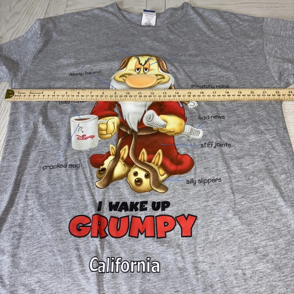 Disney Store~ Women "I Woke Up Grumpy" Snow White Graphic PJ Shirt. SZ OSFA - Picture 7 of 9